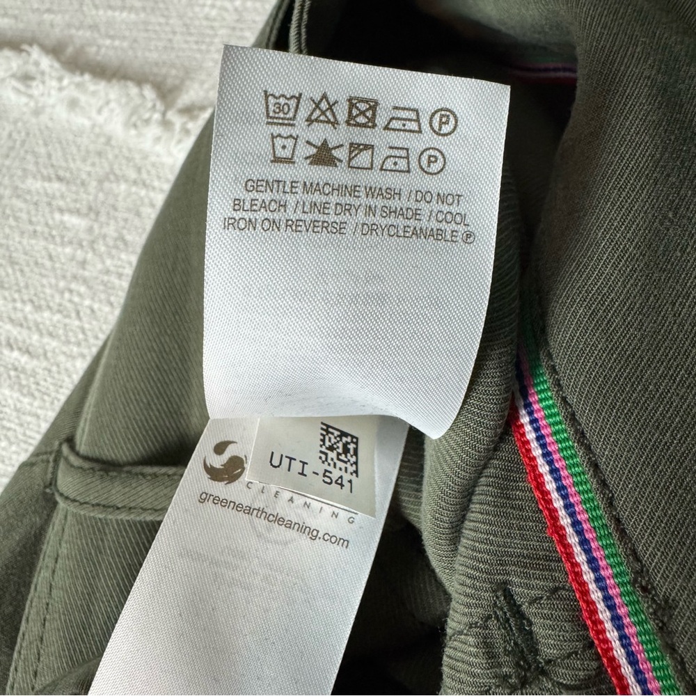 Boden Paperbag Utility Jogger Bottom Pant Women's Size 12 R Olive Green Lyocell - Picture 9 of 9